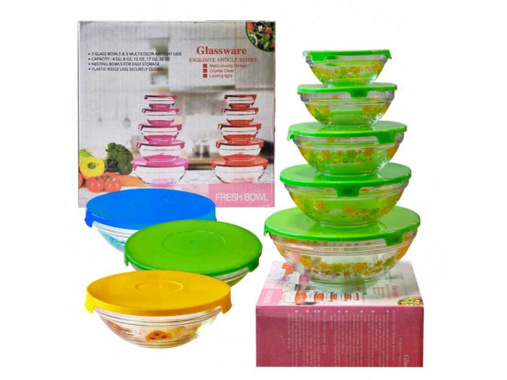 Набір ємностей 5шт 6015 асорті (140,240,360,440,840мл) ТМ SNT Набір ємностей 5шт 6015 асорті (140,240,360,440,840мл) ТМ SNT