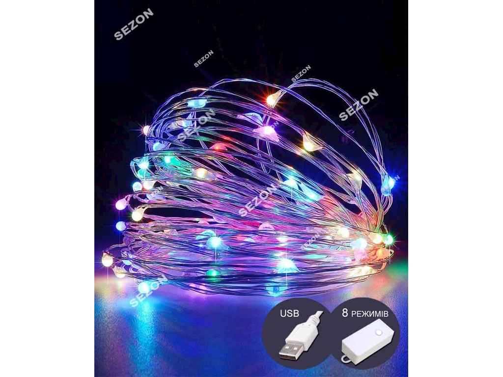 Гірлянда-роса 300LED мульті 30м 9 режимівUSB ТМ КИТАЙ Гірлянда-роса 300LED мульті 30м 9 режимівUSB ТМ КИТАЙ
