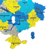 Дерев'яний пазл "Україна Жовто-Блакитна" Wood Story WSUA0152 XXL 49х34 см, 260 деталей. Зображення №4