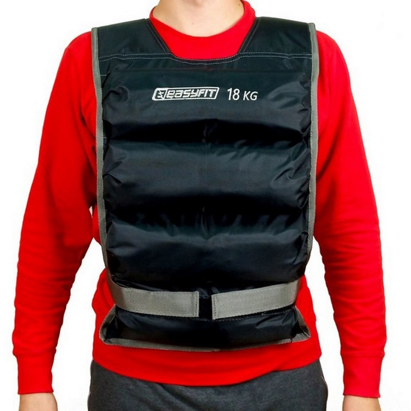 Жилет утяжелительный EasyFit EF-VST-18 черный, 18 кг Жилет утяжелительный EasyFit EF-VST-18 черный, 18 кг