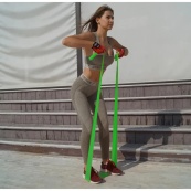 Лента эспандер PowerPlay PP_4112_Green_Medium зеленый, на 9 кг. Изображение №3 Лента эспандер PowerPlay PP_4112_Green_Medium зеленый, на 9 кг. Изображение №3