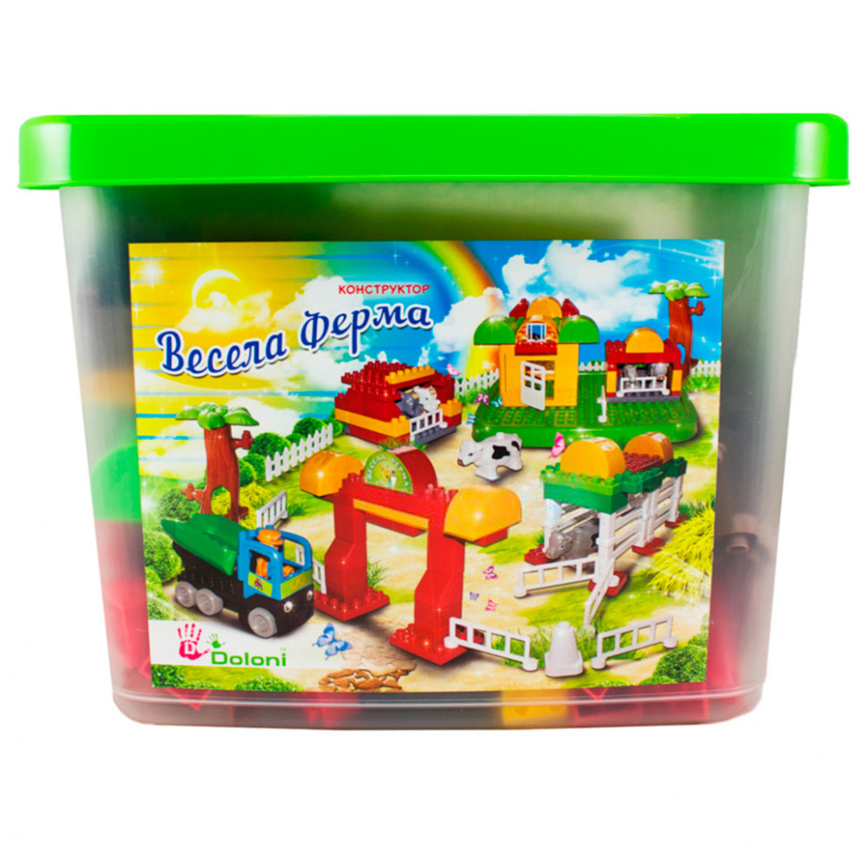 Дитячий конструктор "Весела ферма" 013888/06, 154 деталі Дитячий конструктор "Весела ферма" 013888/06, 154 деталі