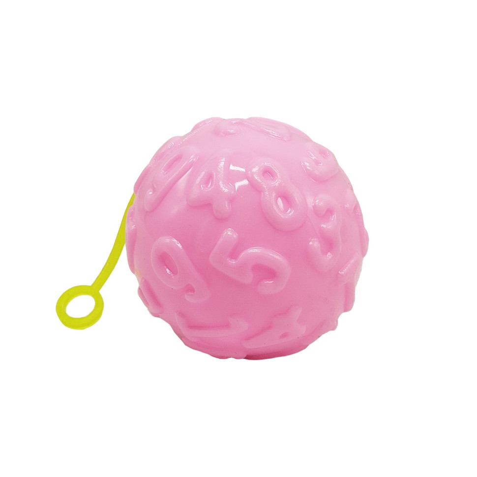 Мяч детский MS 4286(Pink) 7,5 см, текстурный, пищалка, мерцает Мяч детский MS 4286(Pink) 7,5 см, текстурный, пищалка, мерцает