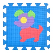 Детский коврик Мозаика "Животные" M 0376-1, 10 деталей, EVA, 30х30 см. Изображение №3