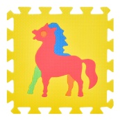 Детский коврик Мозаика "Животные" M 0376-1, 10 деталей, EVA, 30х30 см. Изображение №7