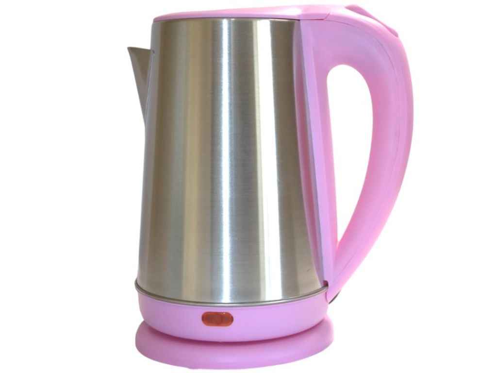 Електрочайник 1500Вт 2л срібло з рожевою кришкою (9418) ТМ Bobbytec Електрочайник 1500Вт 2л срібло з рожевою кришкою (9418) ТМ Bobbytec