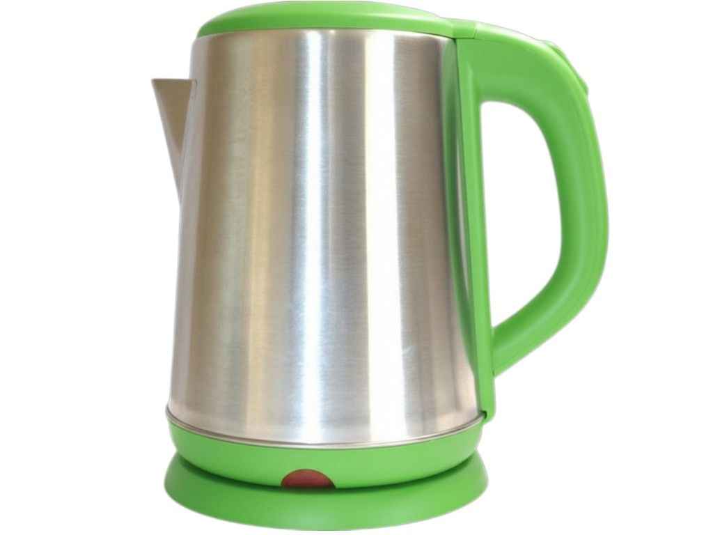 Електрочайник 1500Вт 2л срібло з салатовой кришкою (9318) ТМ Bobbytec Електрочайник 1500Вт 2л срібло з салатовой кришкою (9318) ТМ Bobbytec