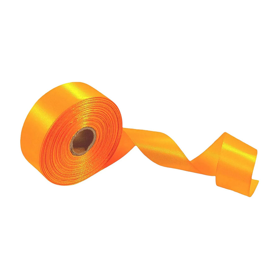 Атласна стрічка для рукоділля АБ-341, 2,5 см x 23 м, Помаранчевий Атласна стрічка для рукоділля АБ-341, 2,5 см x 23 м, Помаранчевий