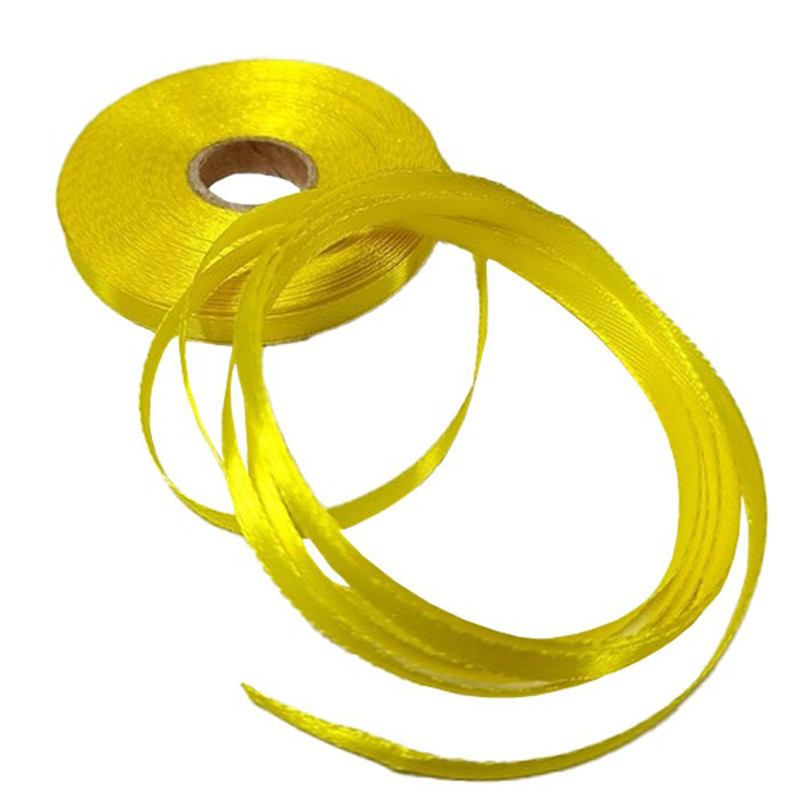 Атласна стрічка для рукоділля АБ-643, 0.6 см x 23 м, Світло-жовтий Атласна стрічка для рукоділля АБ-643, 0.6 см x 23 м, Світло-жовтий