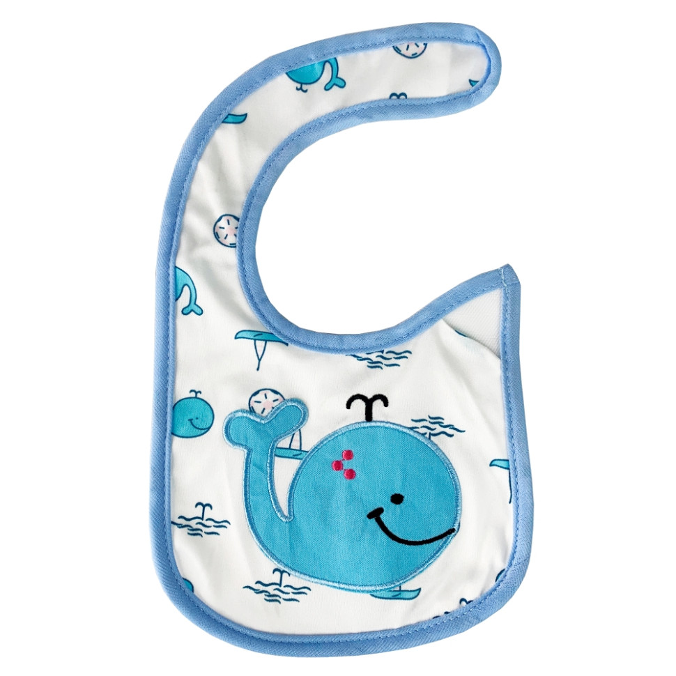 Слюнявчик тканевый "Whale" MGZ-0614-9 на липучке Слюнявчик тканевый "Whale" MGZ-0614-9 на липучке