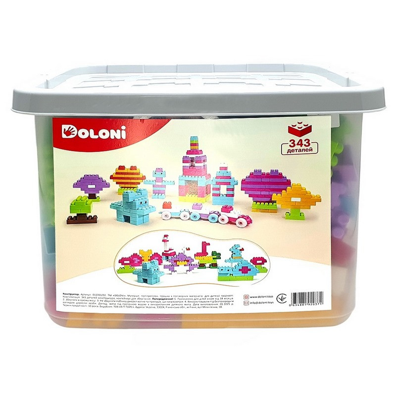 Дитячий блочний конструктор "Набір для дівчаток" 013999/02, 343 деталі Дитячий блочний конструктор "Набір для дівчаток" 013999/02, 343 деталі