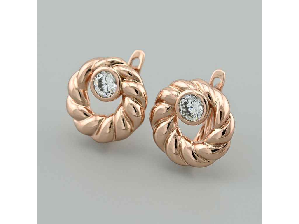 Сережки 56006 16*16мм білі фіаніти 6,6г позолота РО ТМ XUPING Сережки 56006 16*16мм білі фіаніти 6,6г позолота РО ТМ XUPING