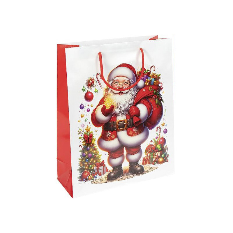 Подарунковий пакет "Новий Рік з Сантою" JA25-156-2 32х44х11 см Подарунковий пакет "Новий Рік з Сантою" JA25-156-2 32х44х11 см