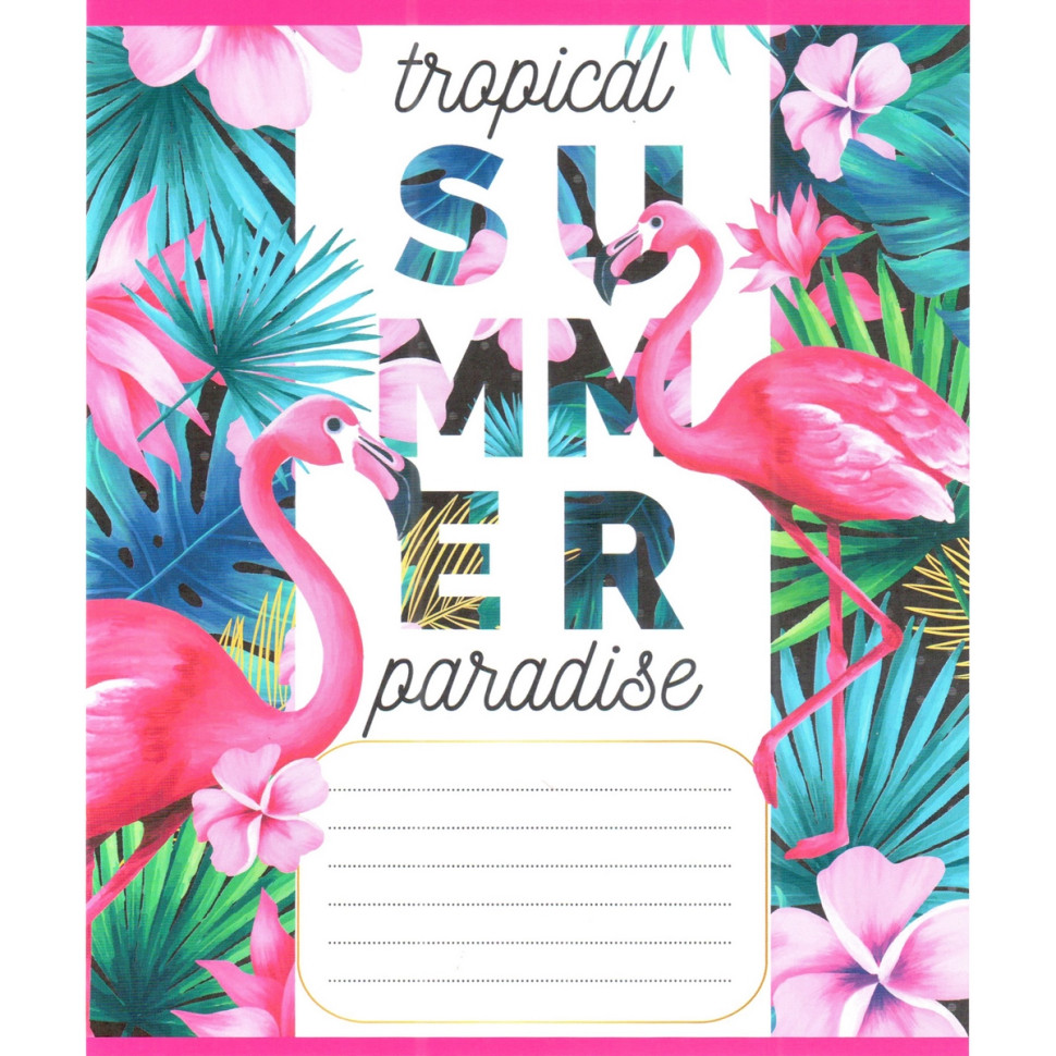 Зошит учнівський "Рожевий фламінго" 012-500059K-3 в клітинку, 12 аркушів (959050) Зошит учнівський "Рожевий фламінго" 012-500059K-3 в клітинку, 12 аркушів (959050)