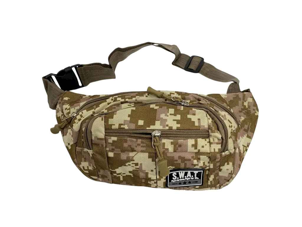 Сумка-бананка чоловіча Піксель 4відділи 1073 ТМ PRC Сумка-бананка чоловіча Піксель 4відділи 1073 ТМ PRC