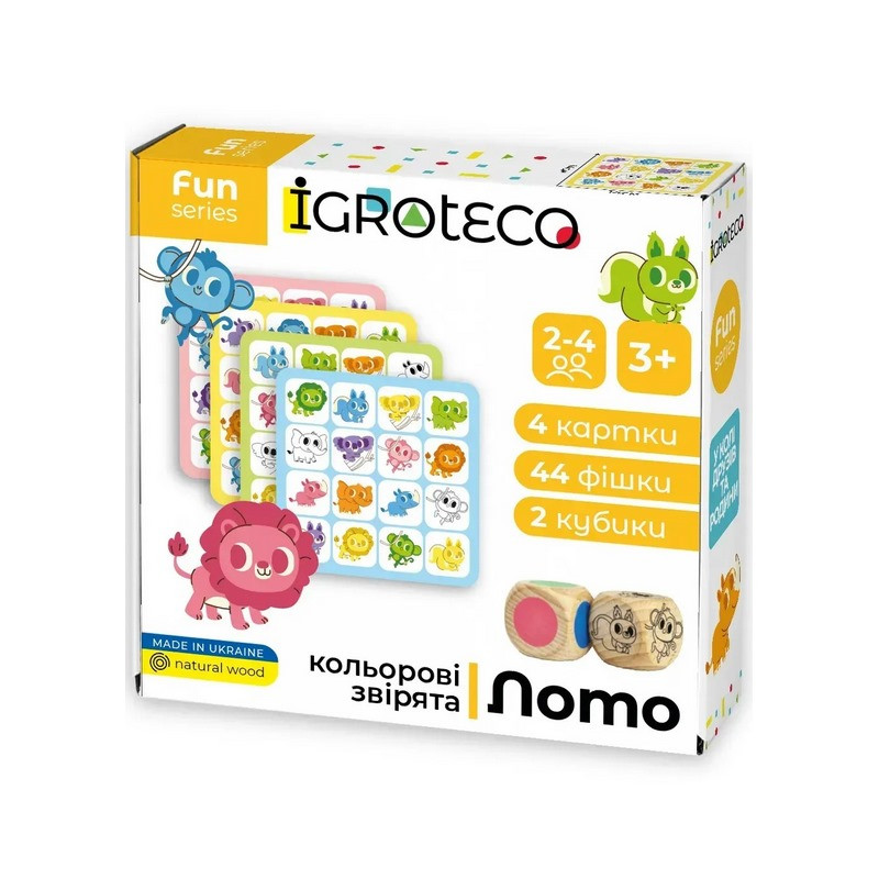 Детская настольная игра Умное Лото "Цветные зверьки" 900804 Детская настольная игра Умное Лото "Цветные зверьки" 900804