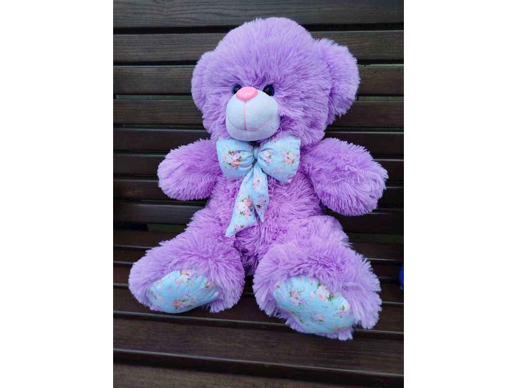 Мяка іграшка Ведмедик Зефір 50см лаванда ТМ Тримішки Мяка іграшка Ведмедик Зефір 50см лаванда ТМ Тримішки