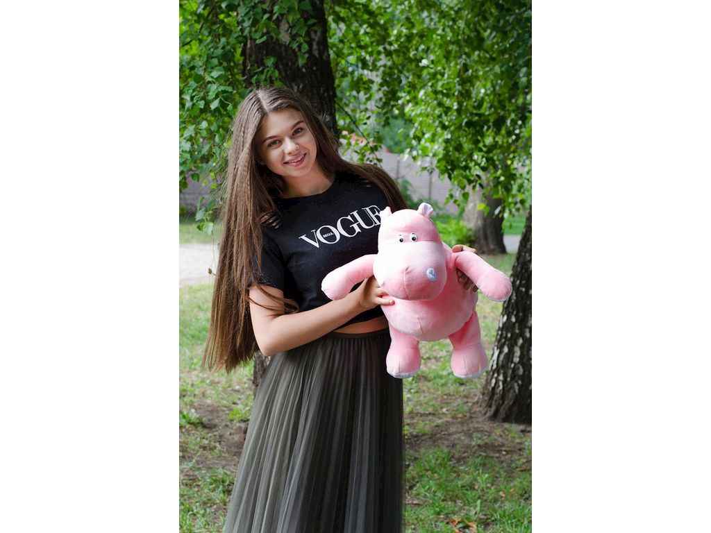 Мяка іграшка Бегемотик Бадді 55см рожевий ТМ Тримішки Мяка іграшка Бегемотик Бадді 55см рожевий ТМ Тримішки