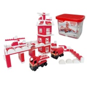 Конструктор "Пожарная часть" 013888/01 в пластиковом боксе, 248 деталей. Изображение №3 Конструктор "Пожарная часть" 013888/01 в пластиковом боксе, 248 деталей. Изображение №3