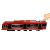 Детский игровой поезд 731-27K(Red) красный, светится, 23х4х5 см. Изображение №5