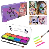 Дитячий набір аквагриму Cel-2504 палетка, неон, 8 кольорів. Зображення №2