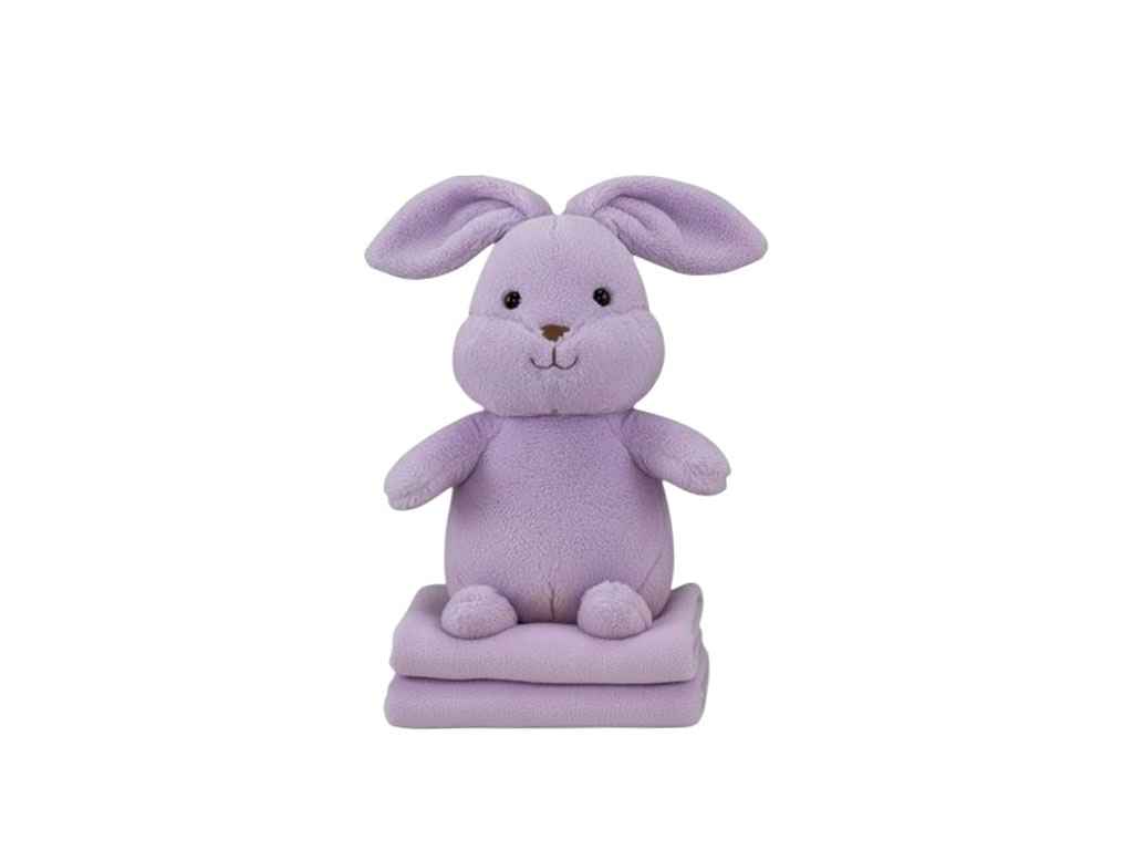 Плед-іграшка 100*150 Зайченя арт.7460 бузковий ТМ COLORFULHOME Плед-іграшка 100*150 Зайченя арт.7460 бузковий ТМ COLORFULHOME