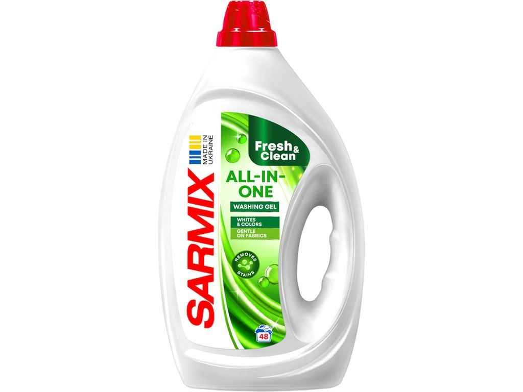 Гель для прання 1,9л ALL-IN-ONE ТМ SARMIX Гель для прання 1,9л ALL-IN-ONE ТМ SARMIX
