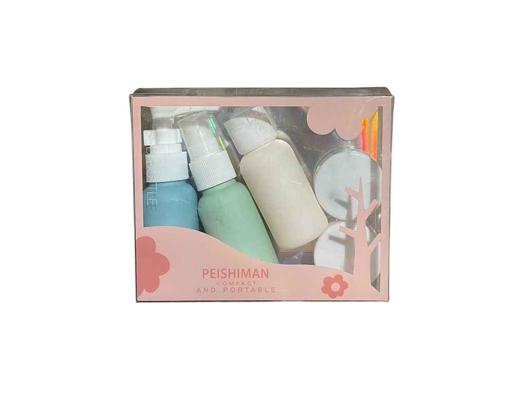 Набір дорожній для косметики прозорий 5пр WH Travel 711 ТМ PRC Набір дорожній для косметики прозорий 5пр WH Travel 711 ТМ PRC