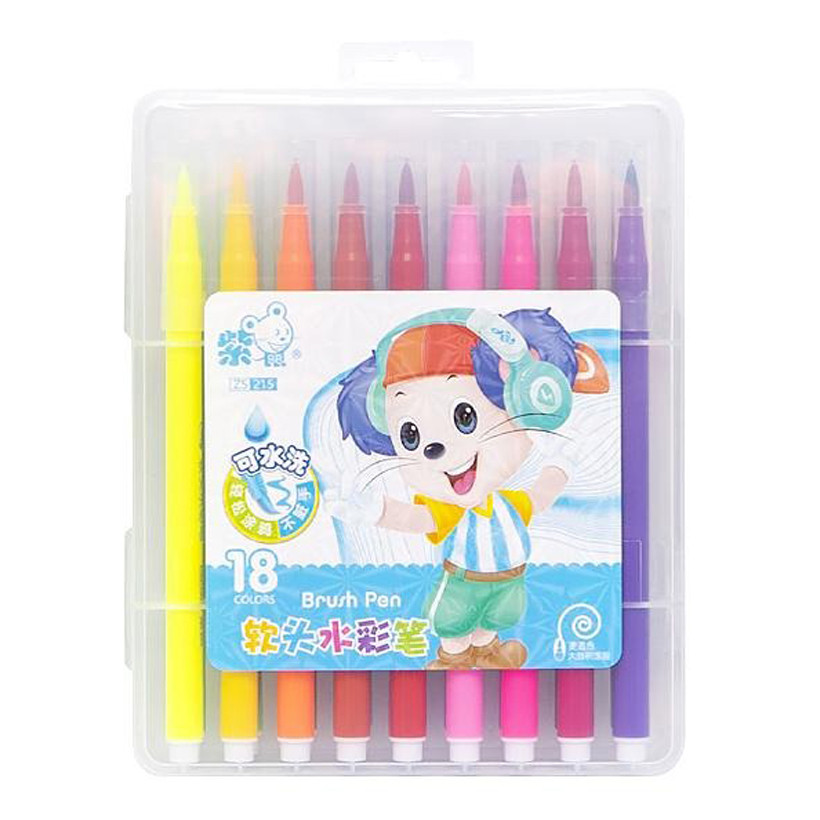 Дитячий набір фломастерів 215-18(Blue) 18 кольорів Дитячий набір фломастерів 215-18(Blue) 18 кольорів