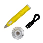 Набор для творчества 3D ручка AK 0011(Yellow) 17 см, 9 трафаретов. Изображение №3