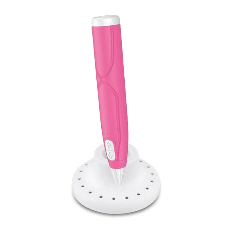 Набір для творчості 3D ручка AK 0011(Pink) 17 см, 9 трафаретів Набір для творчості 3D ручка AK 0011(Pink) 17 см, 9 трафаретів