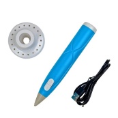 Набір для творчості 3D ручка AK 0011(Blue) 17 см, 9 трафаретів. Зображення №4