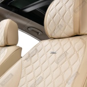 Чохли - Накидки сидіння Алькантара + Шкір.зам5D"SORRENTO"(закр-а спинка+кишеня)Бежеві Elegant 700154. Изображение №3