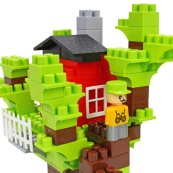 Детский набор конструктора "Дом на дереве" 1089TXK 130 деталей. Изображение №6