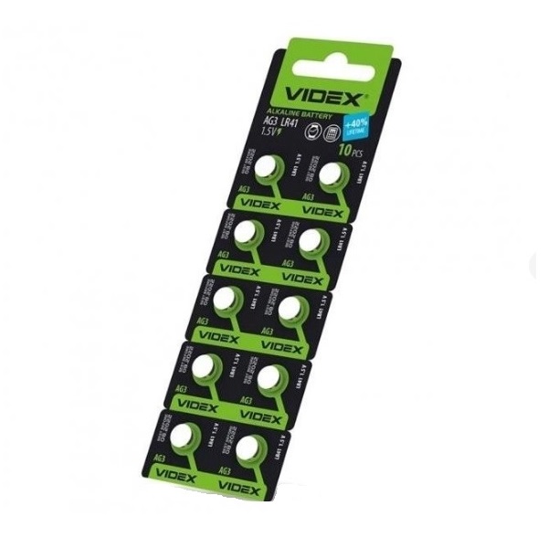 Батарейка Videx годинникова алкалінова AG3 1,5V(10/100/1600) пачка Батарейка Videx годинникова алкалінова AG3 1,5V(10/100/1600) пачка