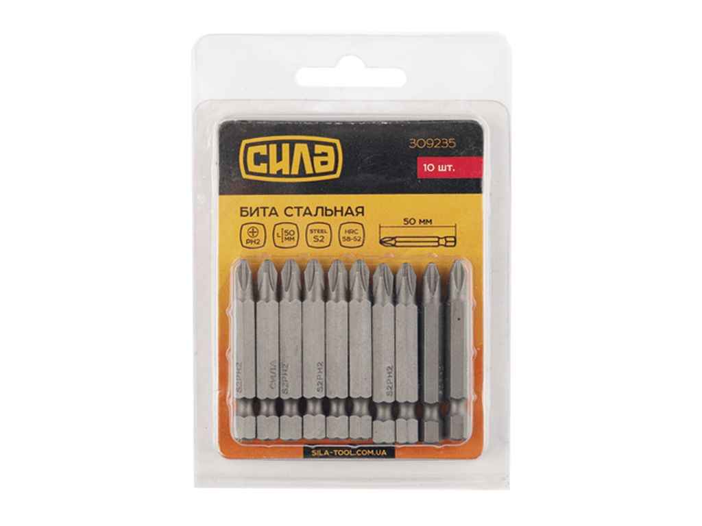 Біта L=50мм PH1 10шт/уп ТМ СИЛА Біта L=50мм PH1 10шт/уп ТМ СИЛА