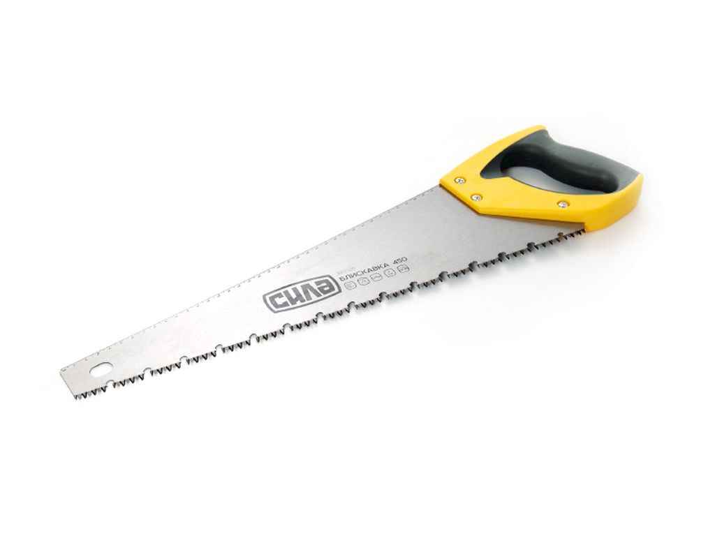 Ножівка по дереву 500мм по вологій деревині Блискавка 2-х компонентна рукоятка ТМ СИЛА Ножівка по дереву 500мм по вологій деревині Блискавка 2-х компонентна рукоятка ТМ СИЛА