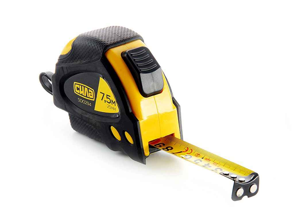 Рулетка L=7,5м 25мм Стандарт «Супермагніт» обгумована з автостопом ТМ СИЛА Рулетка L=7,5м 25мм Стандарт «Супермагніт» обгумована з автостопом ТМ СИЛА