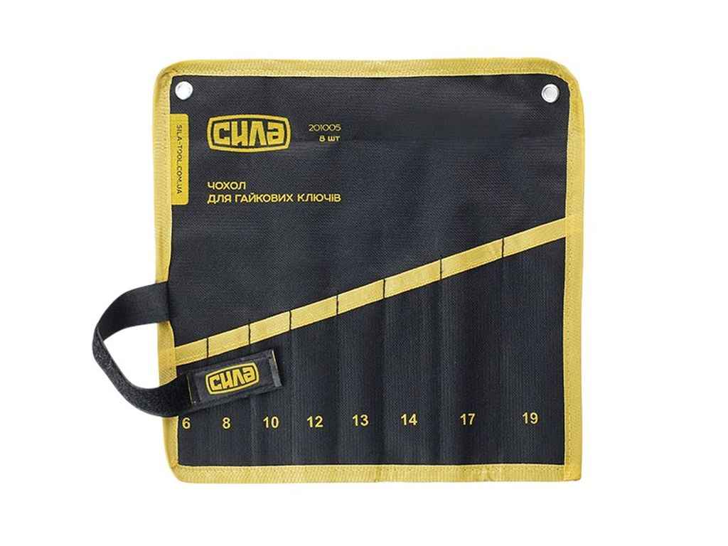 Чохол 8 секцій для гайкових ключів (6,8,10,12,13,14,17,19мм) ТМ СИЛА Чохол 8 секцій для гайкових ключів (6,8,10,12,13,14,17,19мм) ТМ СИЛА