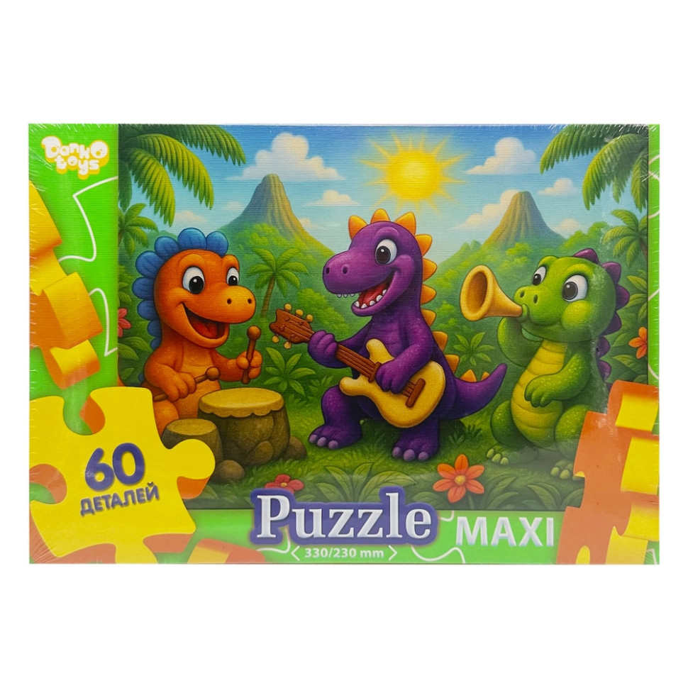Детские пазлы-макси "Музыкальные динозавры" Mx60-12-14, 60 элементов Детские пазлы-макси "Музыкальные динозавры" Mx60-12-14, 60 элементов