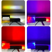 Фара-LED Прямокутник 10W 155*38*55mm 12-24V ВB1813 W/Y+RB 5LED режим страбоскопа. Зображення №3