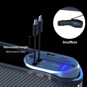 Органайзер - Універсальний Карбон 30см Charging Storage Box USB+Type-C+Lightning QC3.0 (1шт). Зображення №3