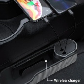 Органайзер - Універсальний Карбон 30см Charging Storage Box USB+Type-C+Lightning QC3.0 (1шт). Зображення №5