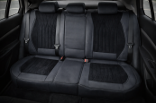 Чохли - Накидки сидіння Алькантара + Шкір. зам 5D "HANA" (спинка закрита) Чорні. Изображение №2