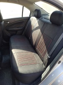 Чохли - Накидки сидіння Тканина 5D "HANZO" (спинка закрита) Чорний/червона нитка. Изображение №2 Чохли - Накидки сидіння Тканина 5D "HANZO" (спинка закрита) Чорний/червона нитка. Изображение №2