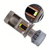 Лампа LED Міні Лінзи H4 D35мм 160/170w 17000/18000Lm 6000K 3570 Chip 12V "F60". Зображення №2