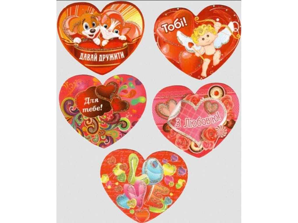 Набір міні-валентинок 8*6,7см 5видів по 8 шт (40шт/уп) ТМЕТЮД Набір міні-валентинок 8*6,7см 5видів по 8 шт (40шт/уп) ТМЕТЮД