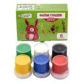 Детские гуашевые краски "Graft&Joy" 221031/Cr 6 цветов, по 10 мл. Изображение №2