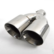 Насадка глушника - Подвійна кругла Ø 63х245мм "Elegant" 106 048 Хром. Изображение №2