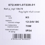 Додаткові фари - 138х78mm ближні білі +кришка HM1.07229.01 (аналог НМz 080.31) "WESEM" (1шт./уп.). Изображение №2